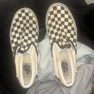 black and white checkered vans